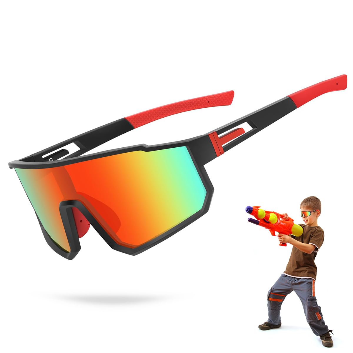Proberos Fashion Polarized Sports Sunglasses UV400 Protection Sports Sunglasses Riding Polarized Sunglasses with Case Unisex Sports Sunglasses for Biking, Marathon, Motorcycling, Orange Proberos Fashion Polarized Sports Sunglasses UV400 Protection Sports Sunglasses Riding Polarized Sunglasses with Case Unisex Sports Sunglasses for Biking, Marathon, Motorcycling, Orange